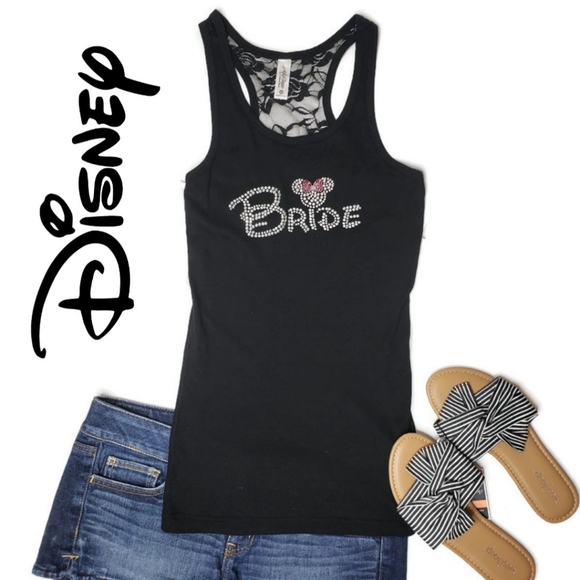 Active Basic Tops - Active basic tank with rhinestone minnie mouse med